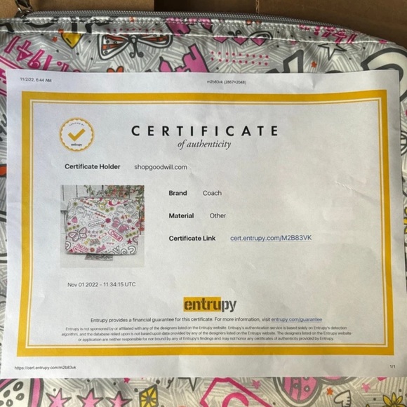 EUC Like new Authentic Coach Poppy Bandana Graffiti Butterfly Laptop Bag - Picture 4 of 8